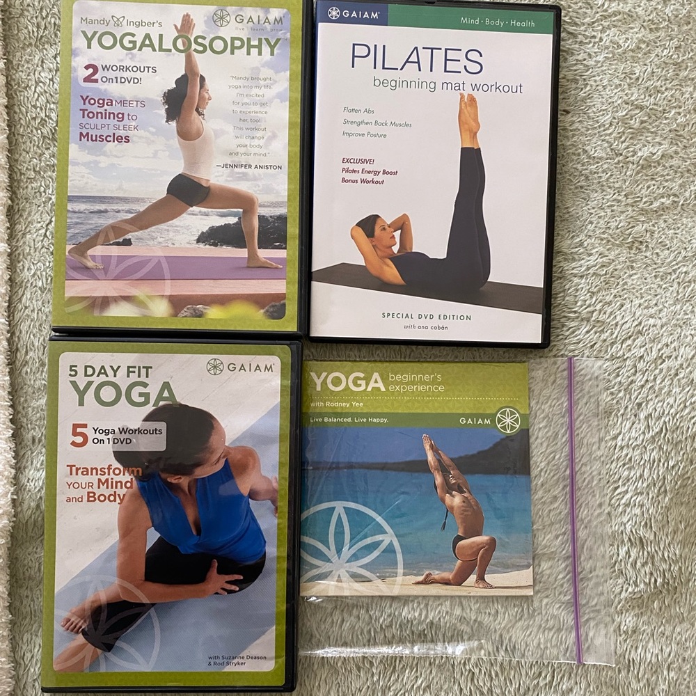 DVDs for yoga and Pilates